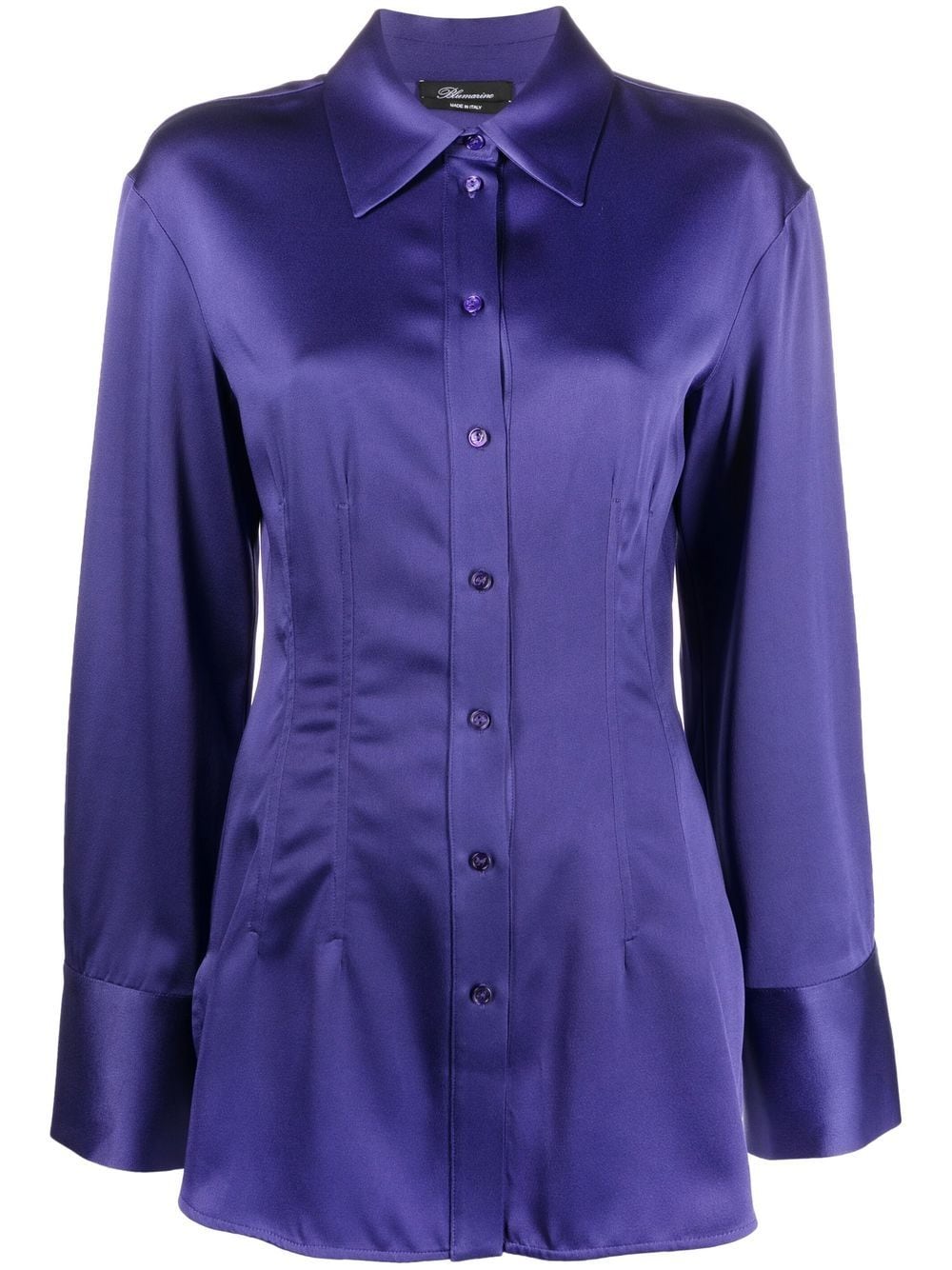 Blumarine long-sleeved fitted shirt - Purple von Blumarine