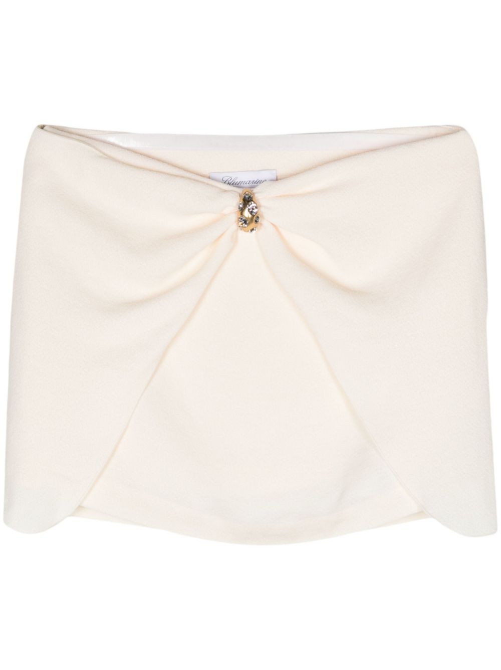 Blumarine low-rise crepe miniskirt - Neutrals von Blumarine