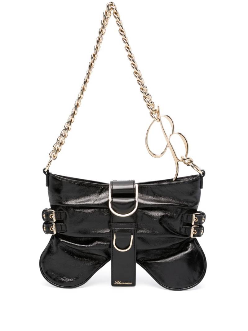 Blumarine medium Butterfly leather shoulder bag - Black von Blumarine