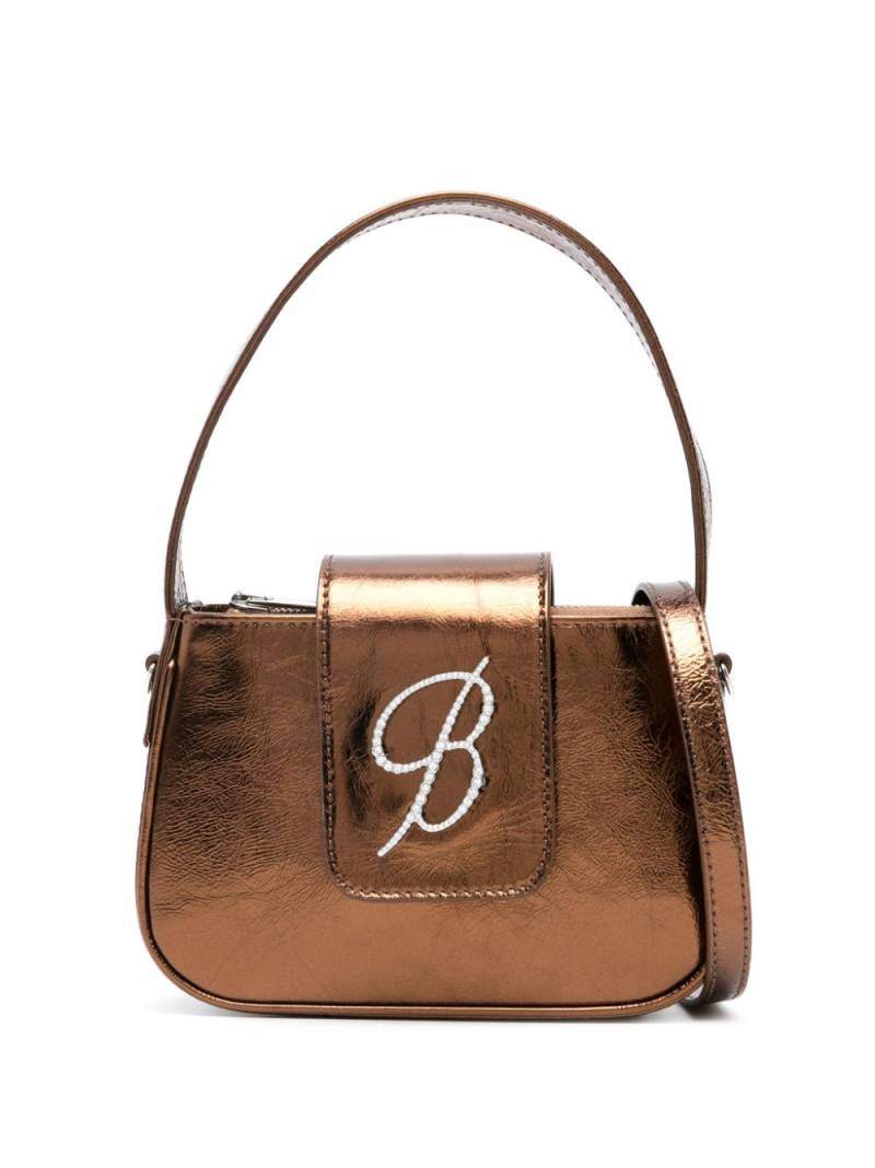 Blumarine metallic-finish leather tote bag - Brown von Blumarine