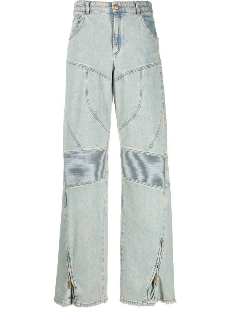 Blumarine panelled high-waisted jeans - Blue von Blumarine