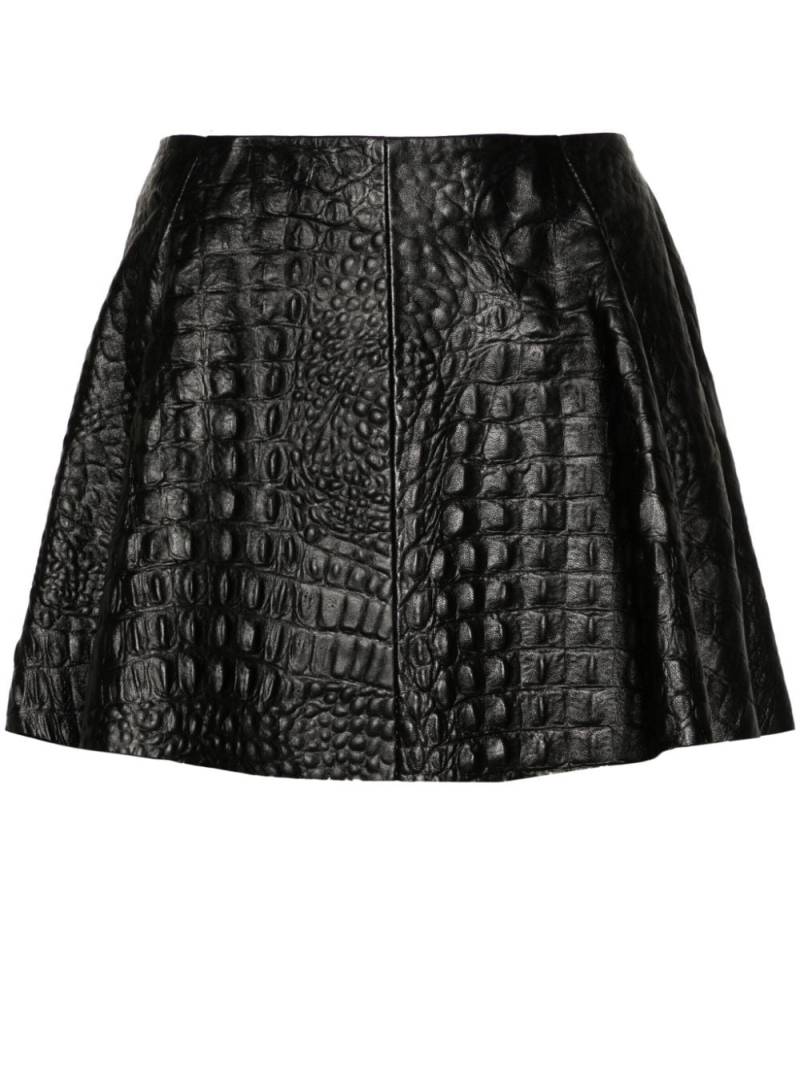 Blumarine pleated mini skirt - Black von Blumarine