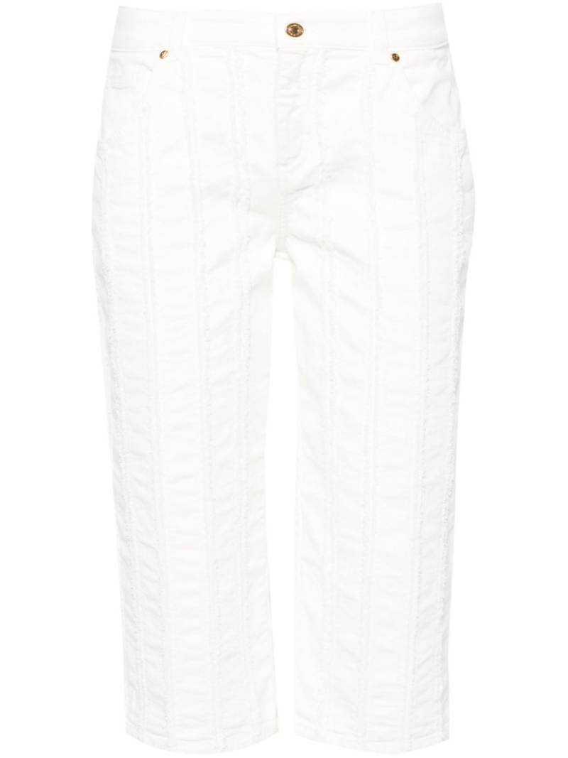 Blumarine raw-cut detailed cropped trousers - White von Blumarine