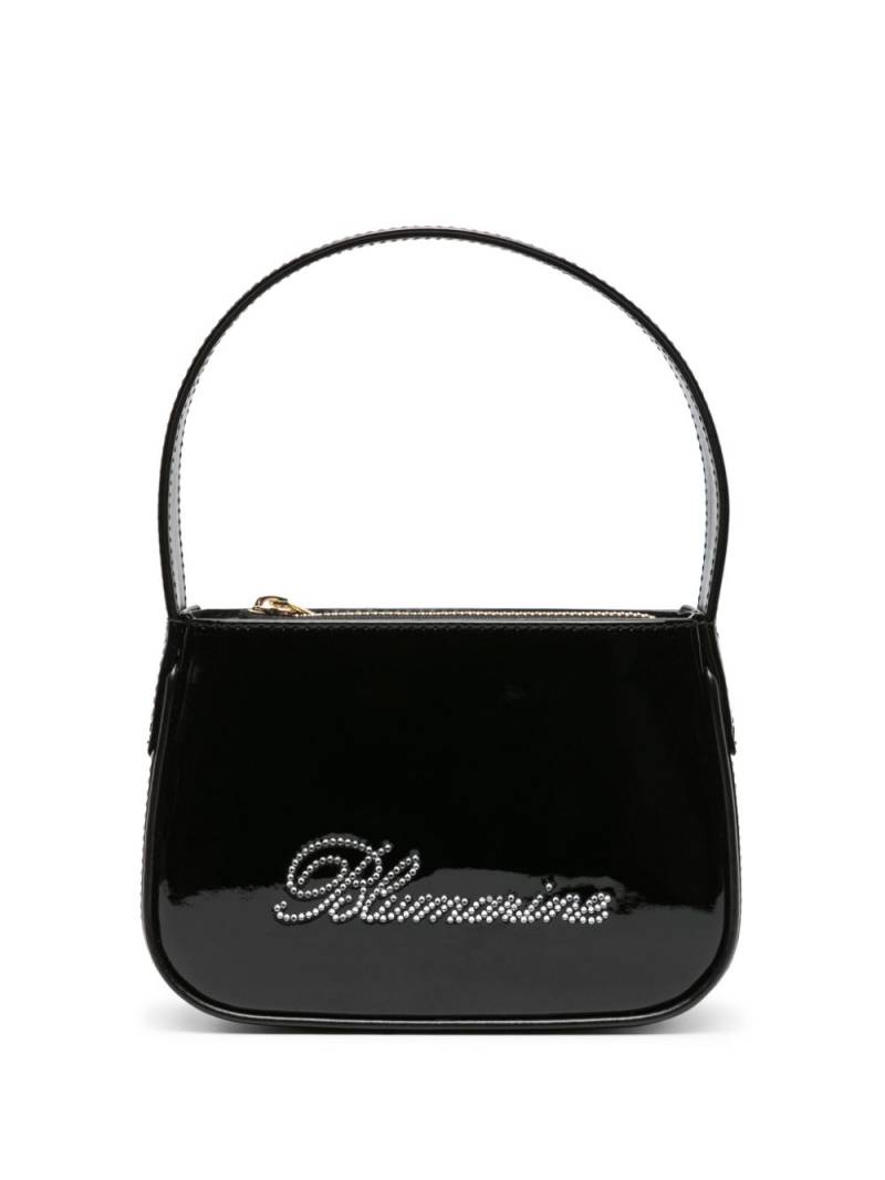 Blumarine rhinestoned leather shoulder bag - Black von Blumarine