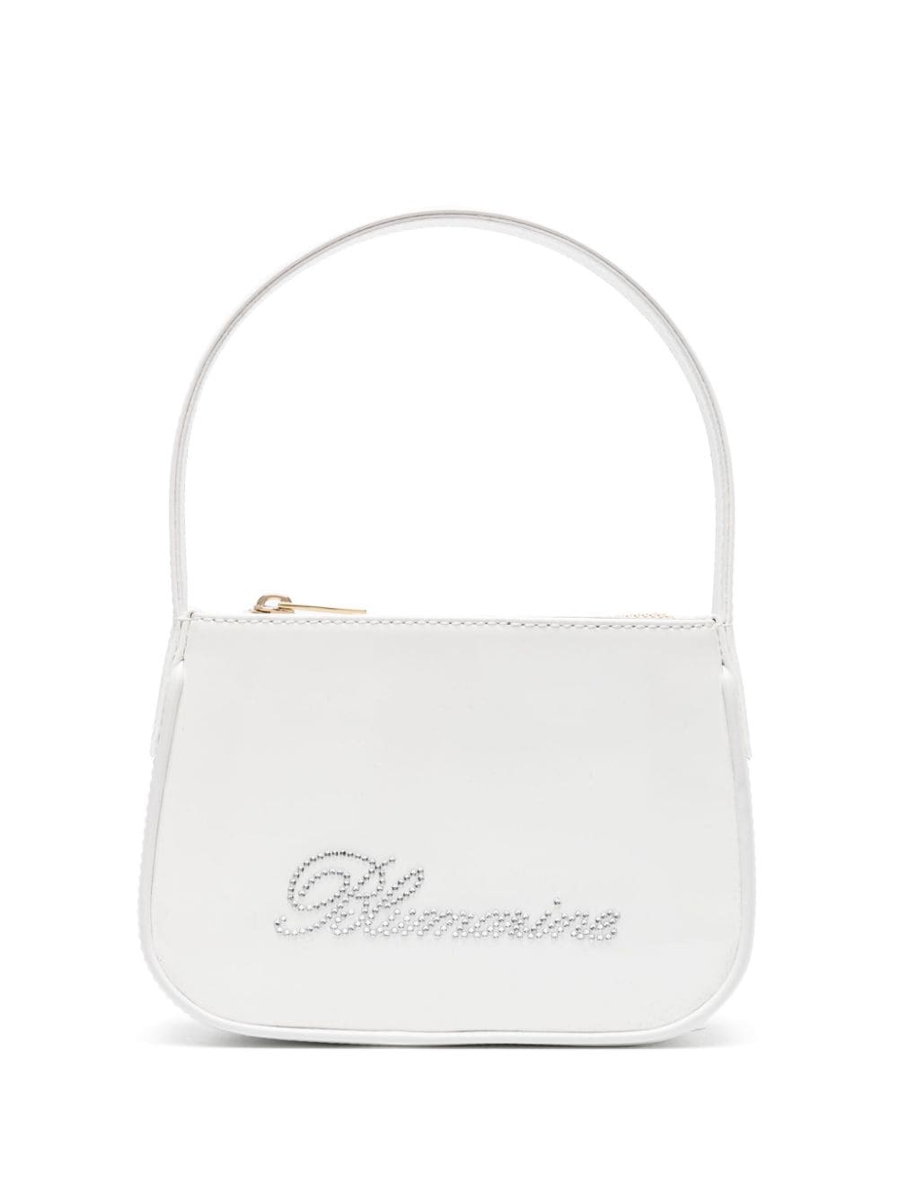 Blumarine rhinestoned leather shoulder bag - White von Blumarine