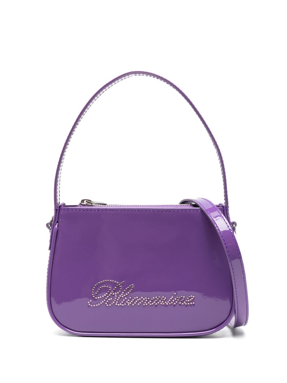 Blumarine rhinestoned leather tote bag - Purple von Blumarine