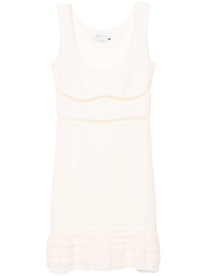 Blumarine ribbed-knit mini dress - White von Blumarine