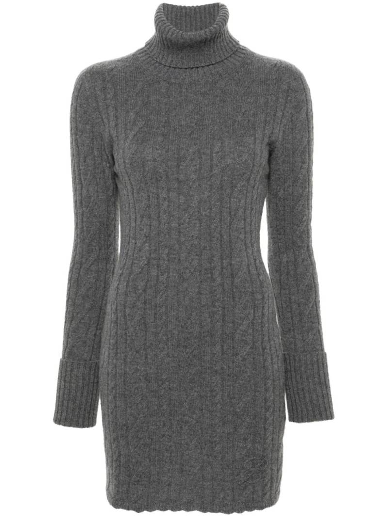 Blumarine roll-neck cable-knit dress - Grey von Blumarine