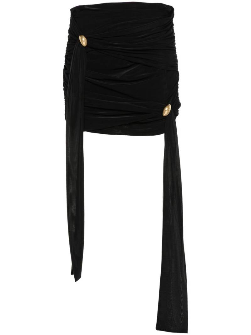 Blumarine sash-detail draped mini skirt - Black von Blumarine