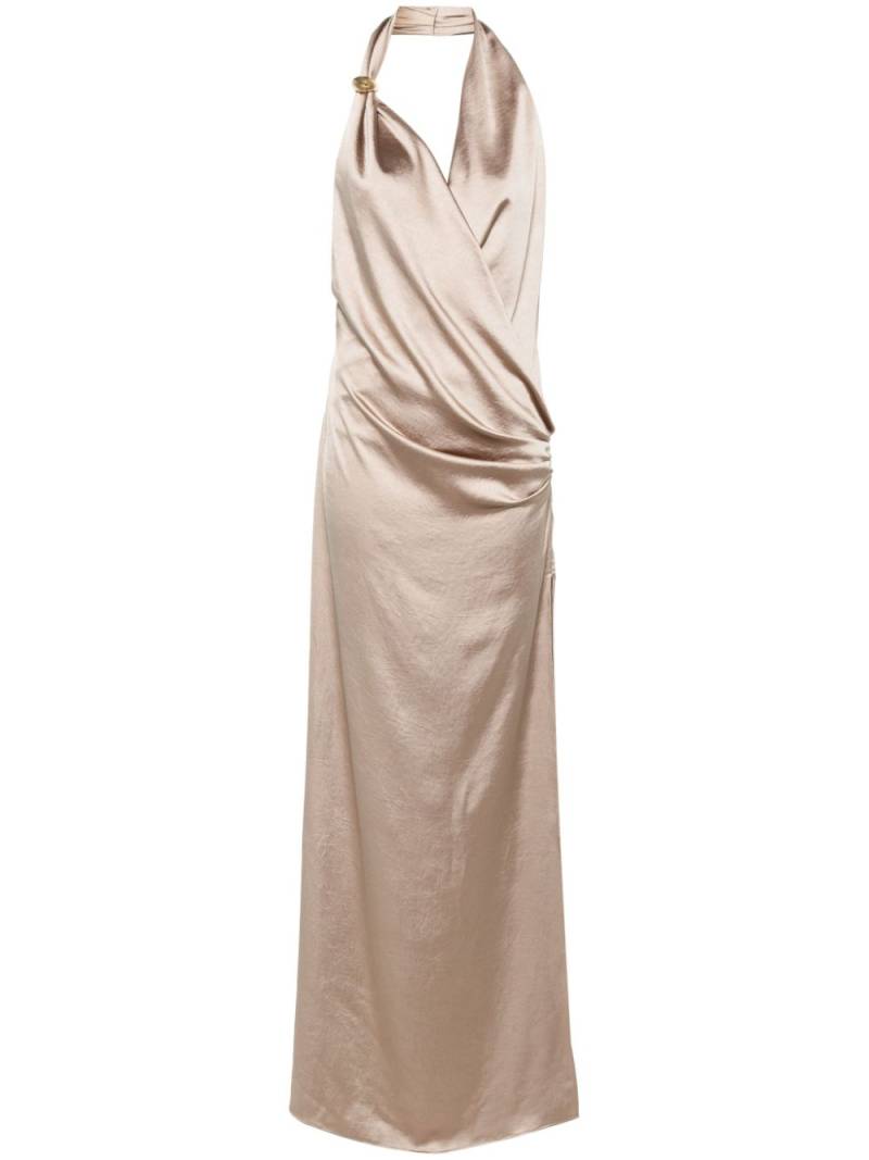 Blumarine satin maxi dress - Grey von Blumarine