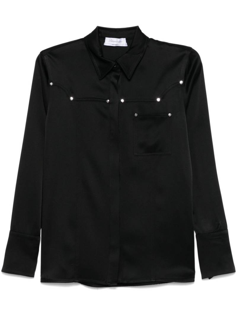 Blumarine satin shirt - Black von Blumarine