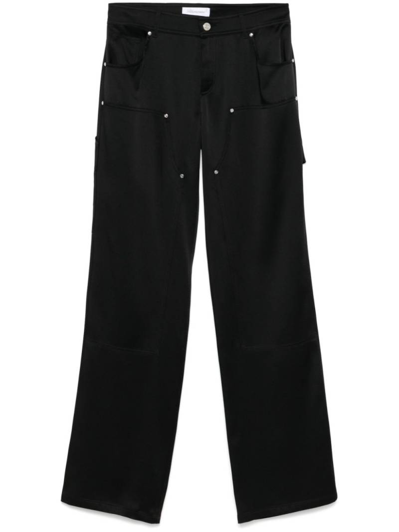 Blumarine satin trousers - Black von Blumarine