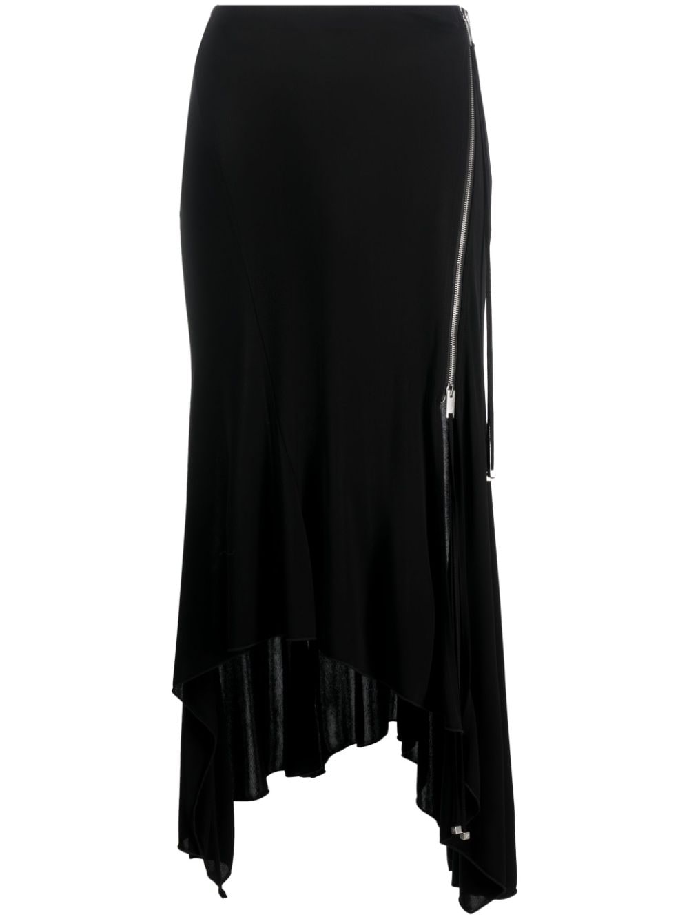 Blumarine side-slit draped midi skirt - Black von Blumarine