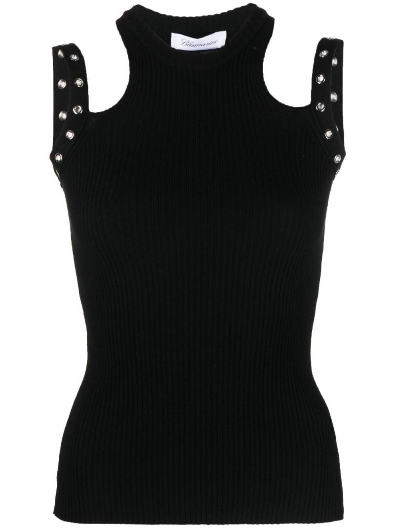 Blumarine sleeveless knitted top - Black von Blumarine