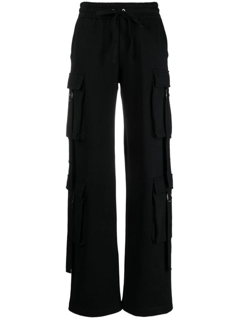 Blumarine straight-leg cotton cargo trousers - Black von Blumarine