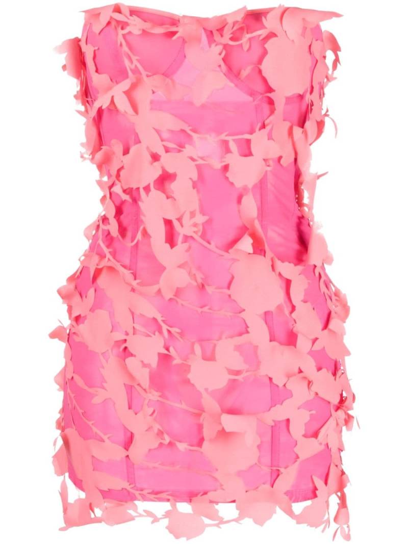 Blumarine strapless floral-appliqué minidress - Pink von Blumarine