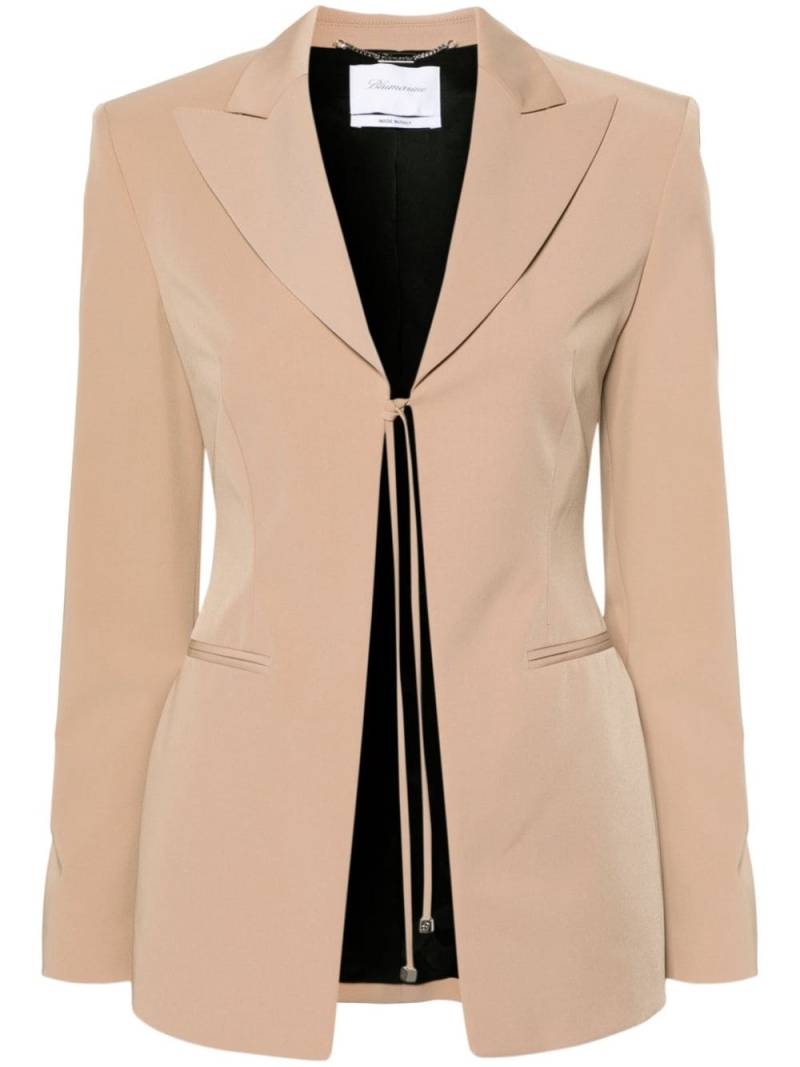 Blumarine tie-fastening single-breasted blazer - Neutrals von Blumarine