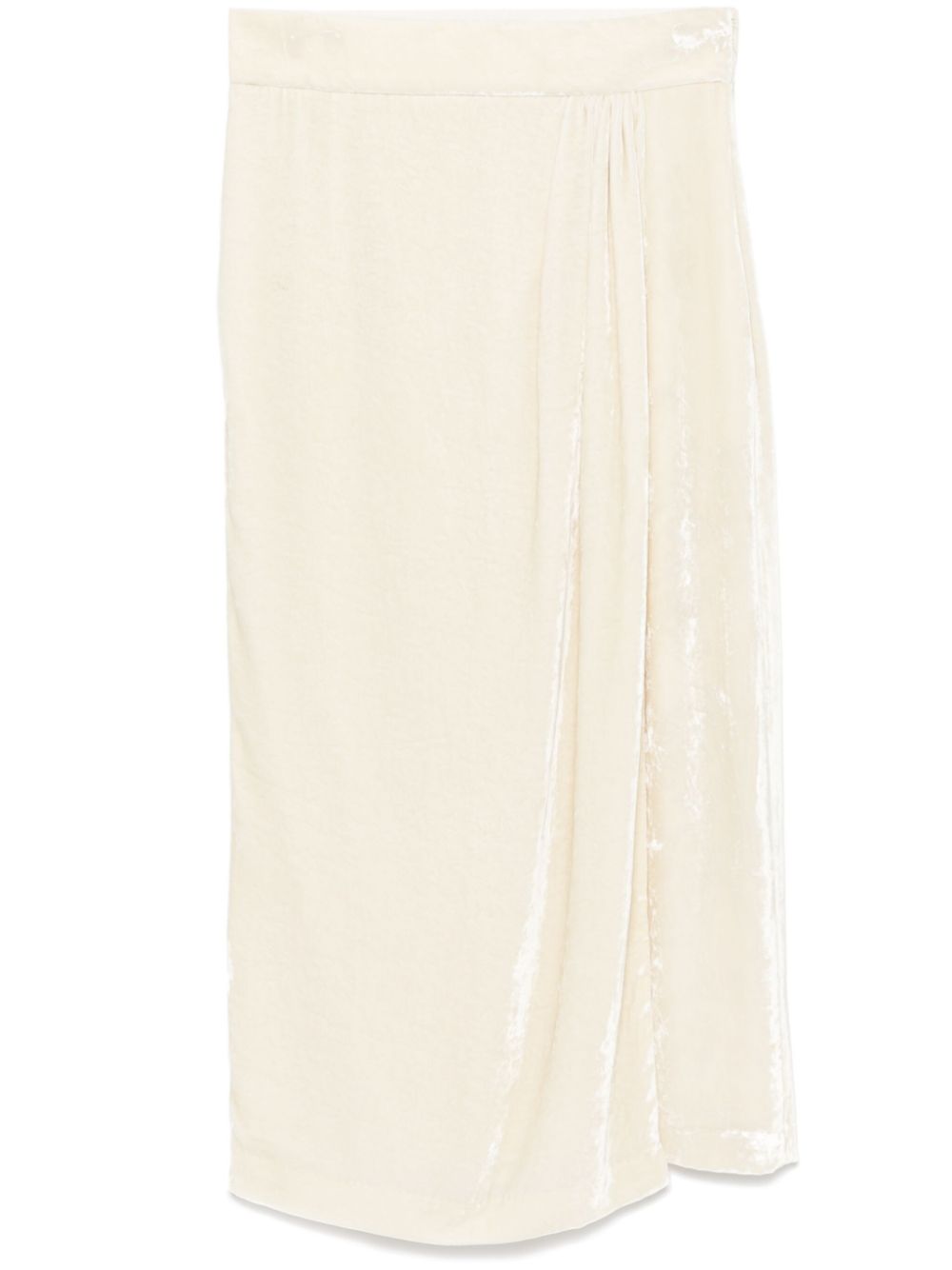 Blumarine velvet midi skirt - White von Blumarine