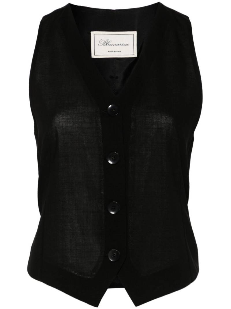 Blumarine virgin-wool waistcoat - Black von Blumarine