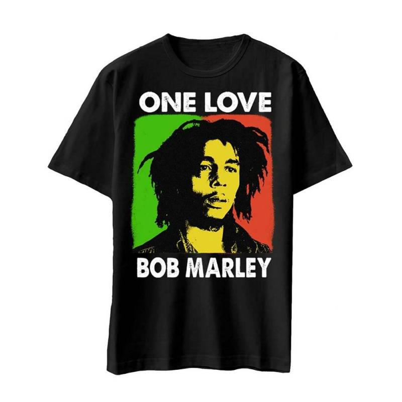 Bob Marley - One Love TShirt, für Damen, Schwarz, Größe M von Bob Marley