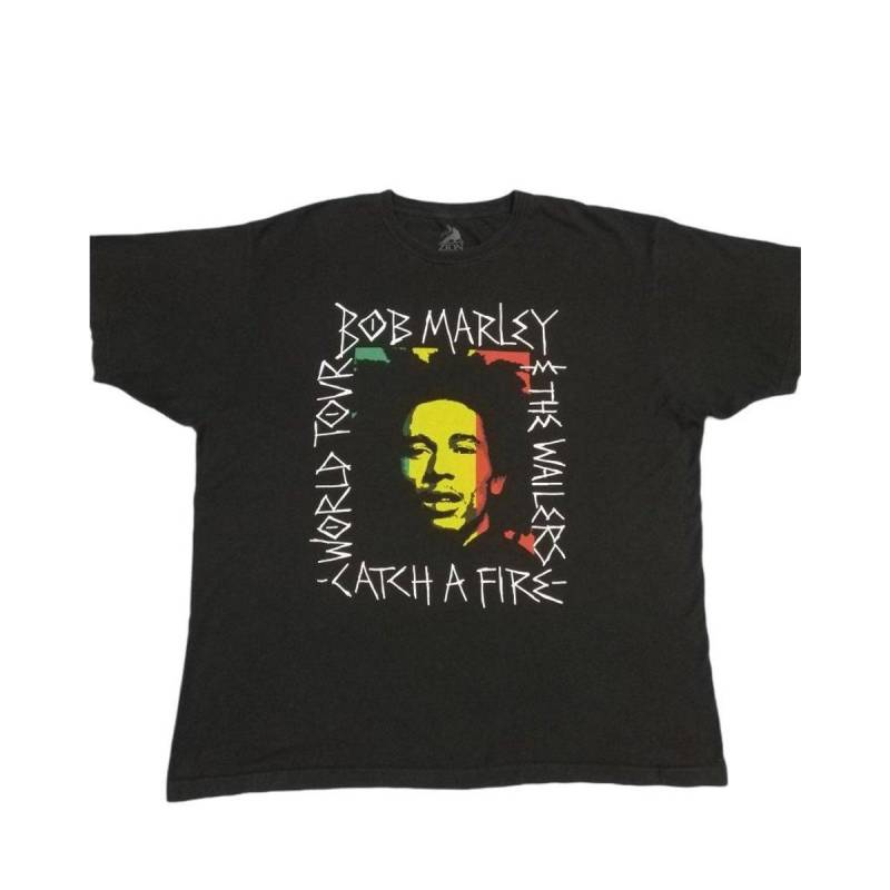 Bob Marley - Rasta Scratch TShirt, für Damen, Schwarz, Größe L von Bob Marley