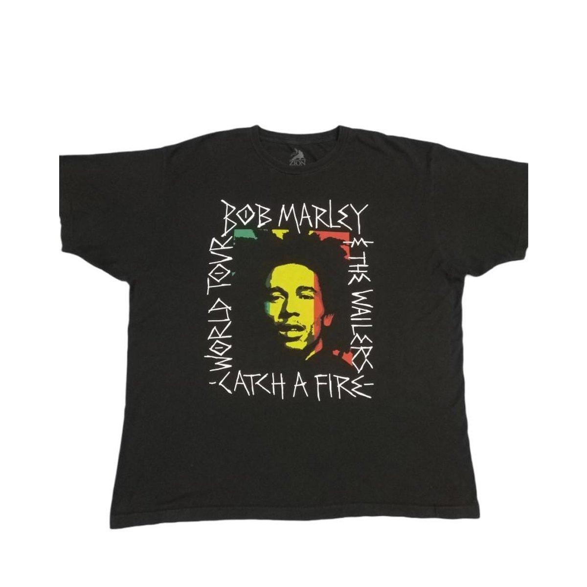 Rasta Scratch Tshirt Damen Schwarz M von Bob Marley
