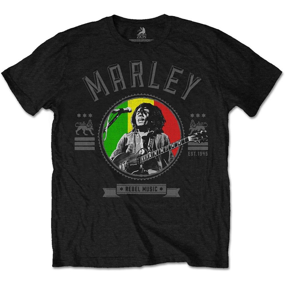 Rebel Music Seal Tshirt Damen Schwarz L von Bob Marley