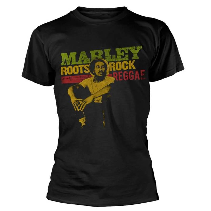 Bob Marley - Roots Rock Reggae TShirt, für Damen, Schwarz, Größe L von Bob Marley