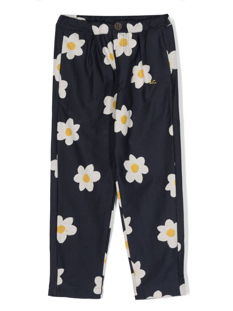 Bobo Choses Big Flower cotton trousers - Blue von Bobo Choses