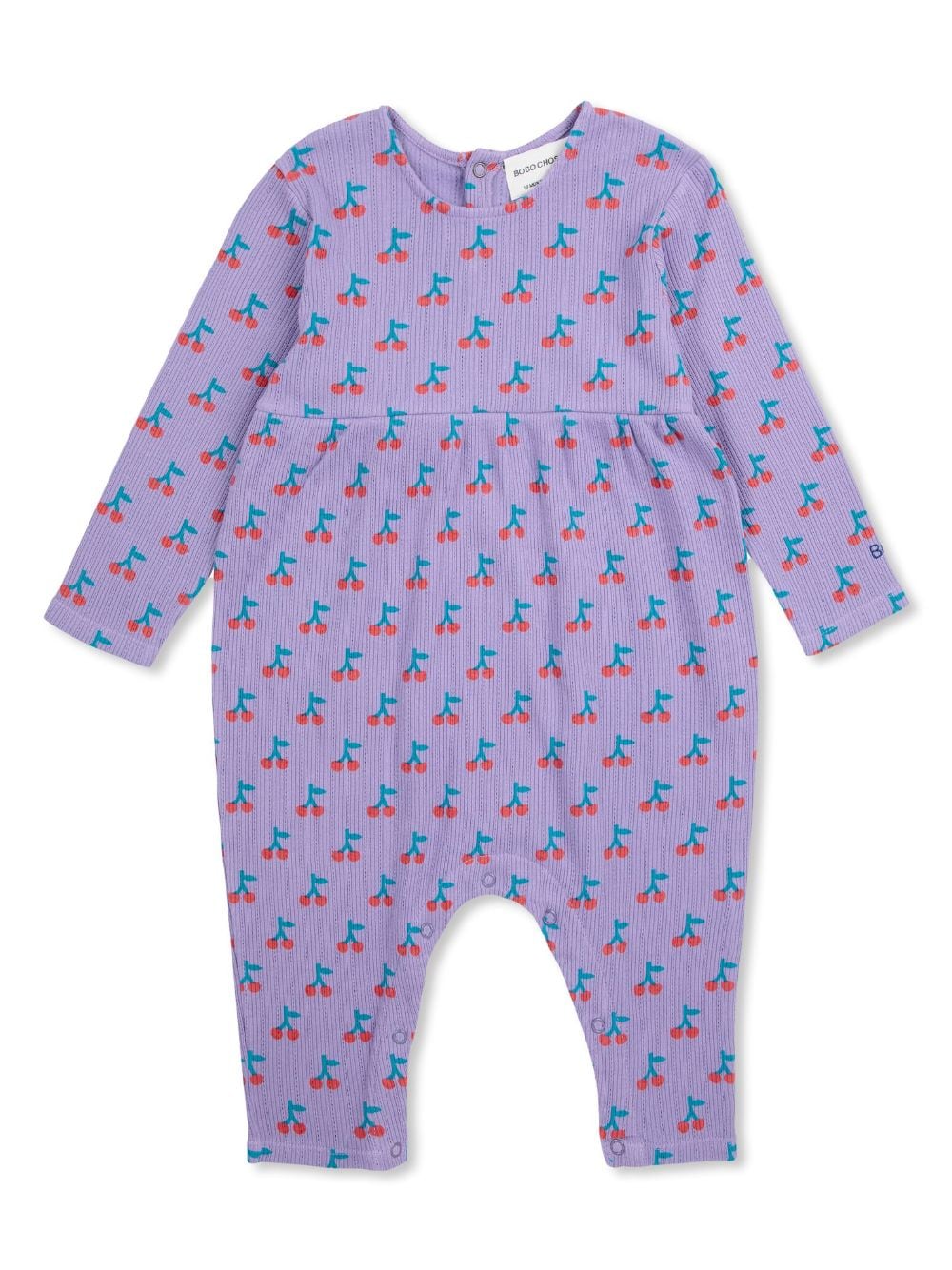 Bobo Choses Cherry all over babygrow - Purple von Bobo Choses