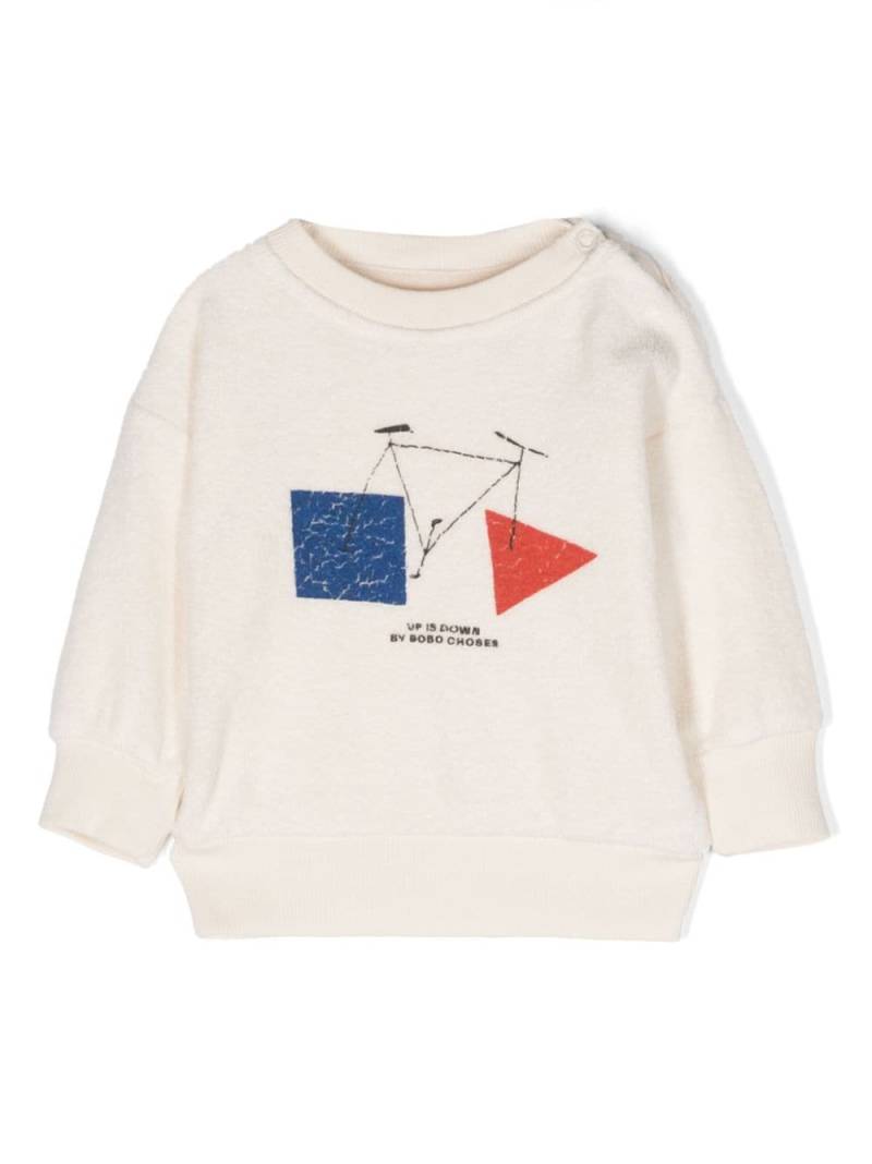 Bobo Choses Crazy Bicy fleece sweatshirt - White von Bobo Choses