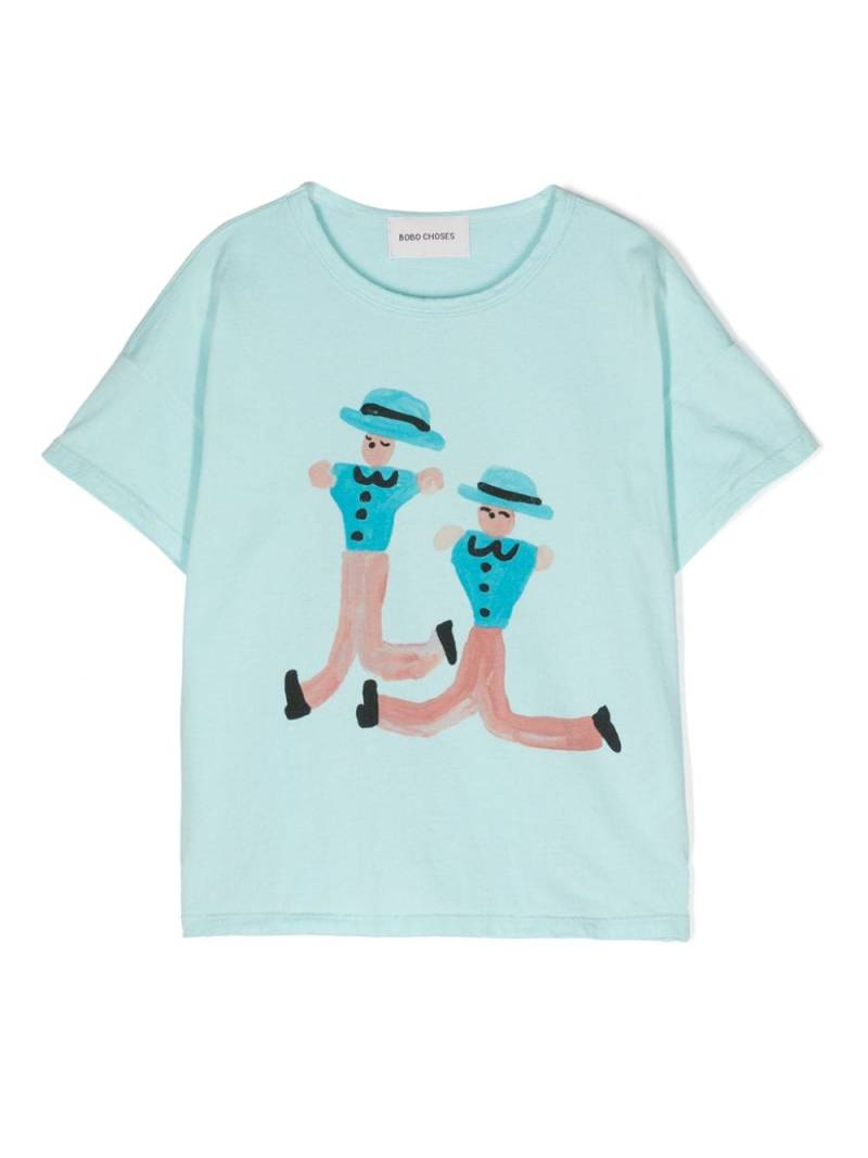 Bobo Choses Dancing Giants cotton T-shirt - Blue von Bobo Choses