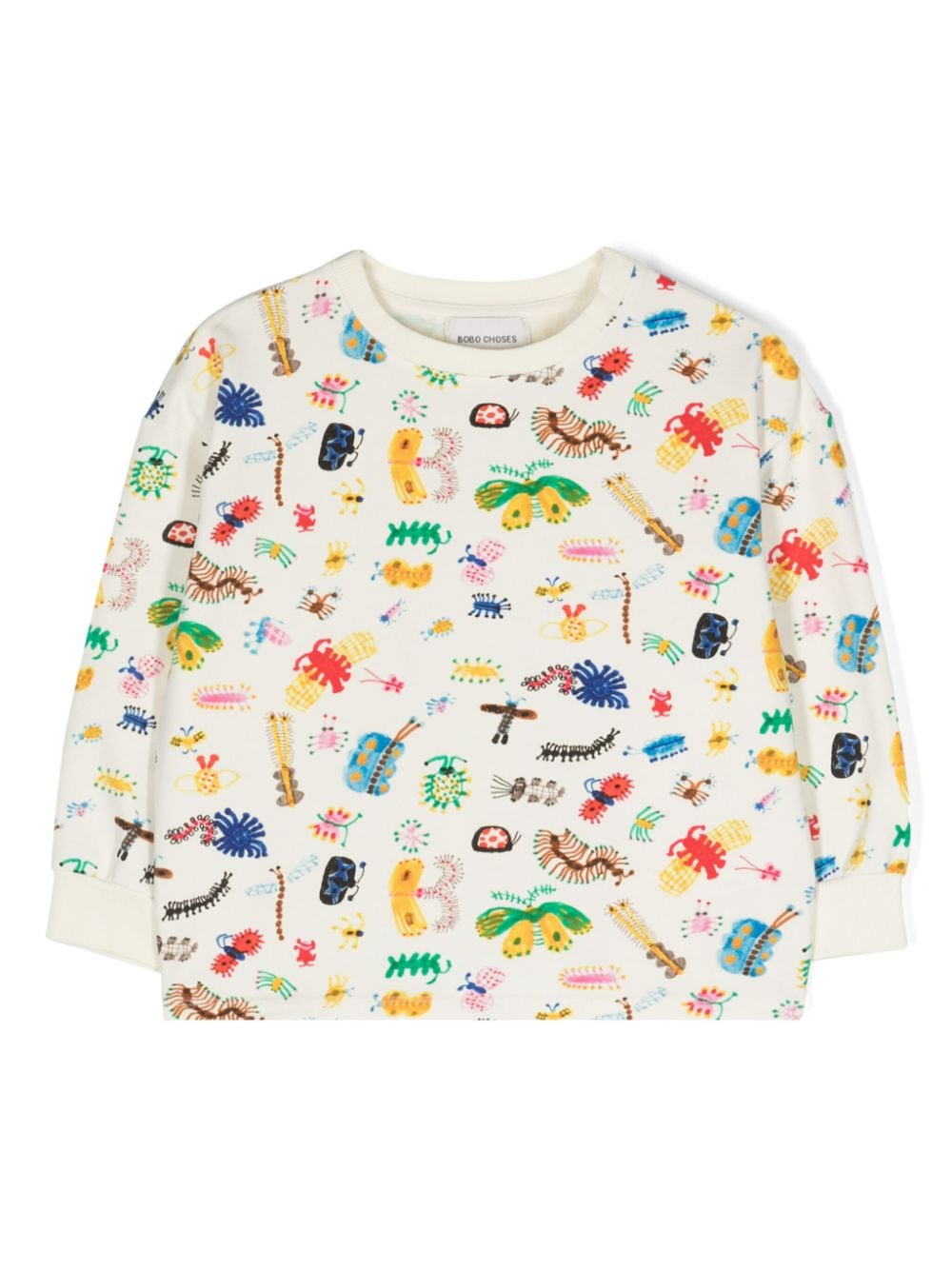 Bobo Choses Funny-Insects-print sweatshirt - White von Bobo Choses