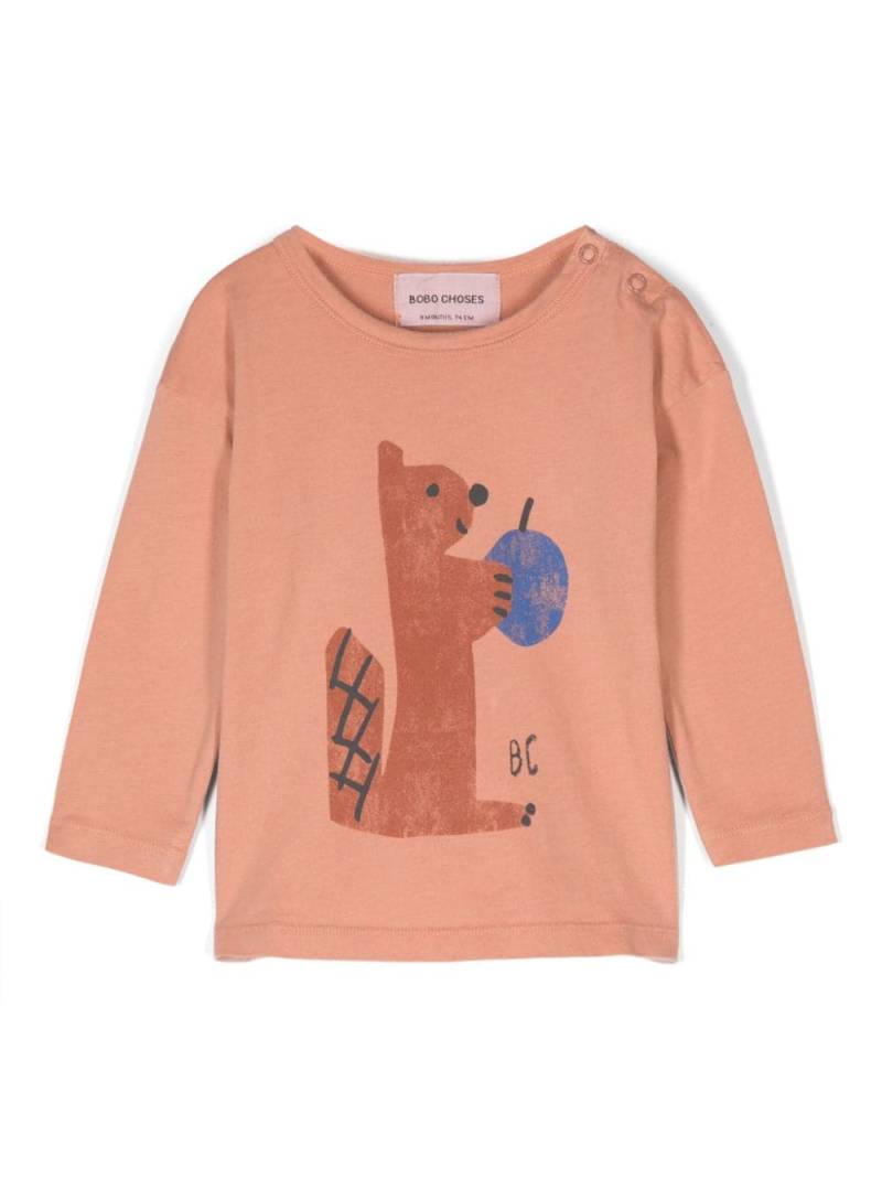 Bobo Choses Hungry Squirrel T-shirt - Orange von Bobo Choses