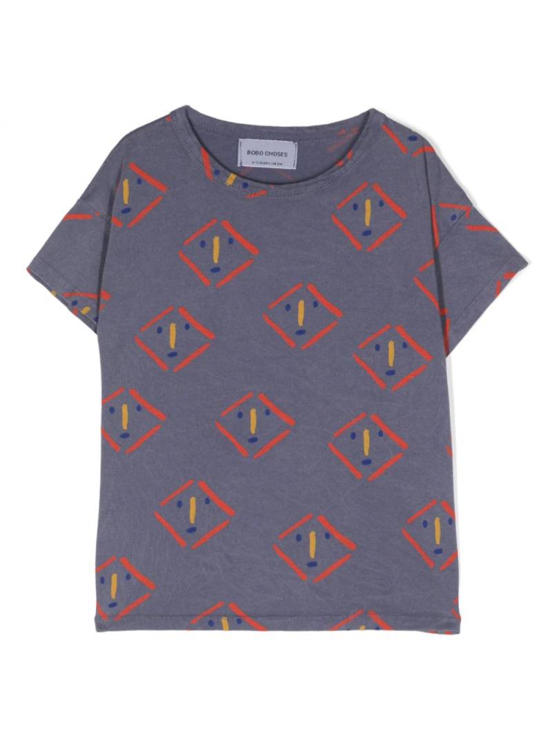 Bobo Choses Masks organic cotton T-shirt - Blue von Bobo Choses