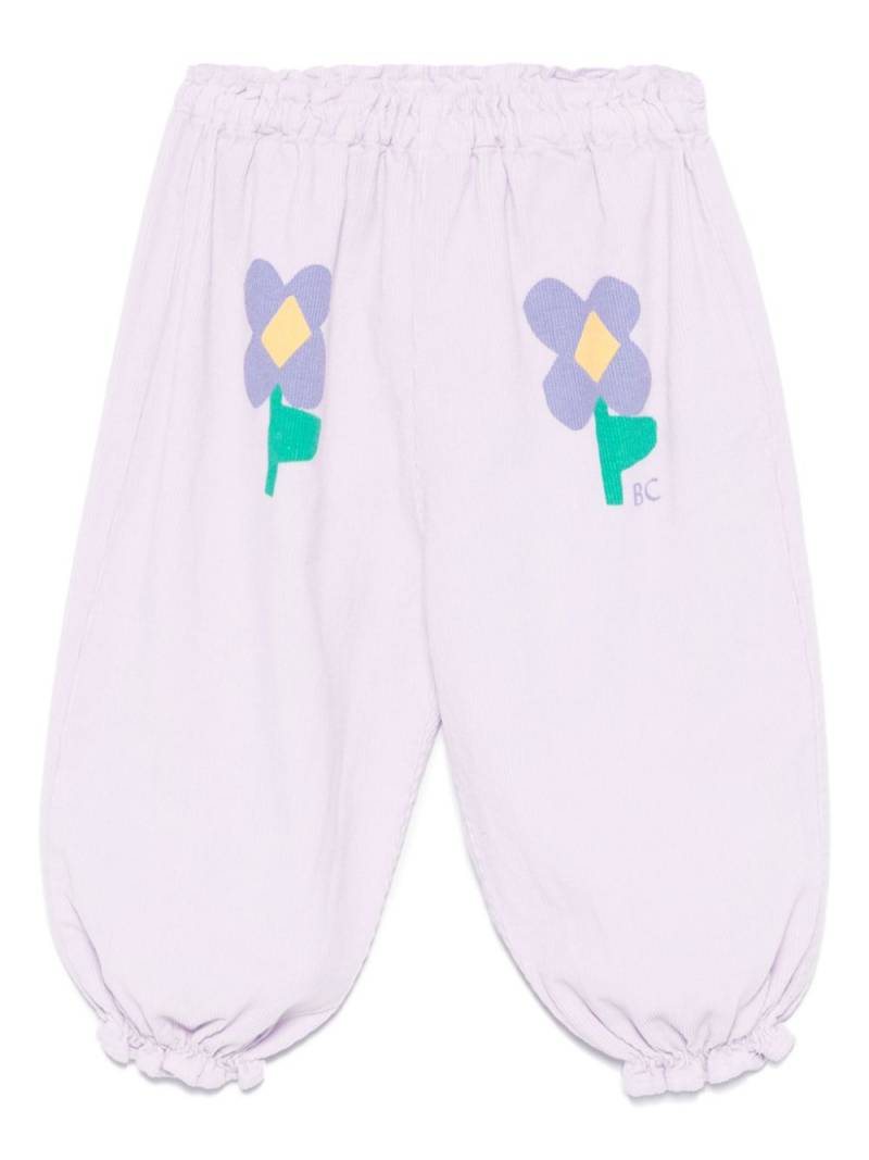 Bobo Choses Pansy Flowers trousers - Purple von Bobo Choses