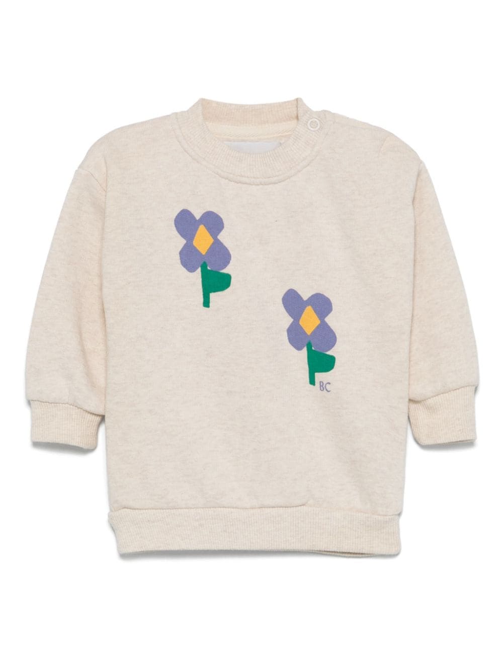 Bobo Choses Pansy flower sweatshirt - Neutrals von Bobo Choses