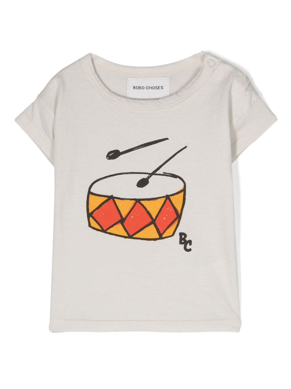 Bobo Choses Play the Drum-print T-shirt - Neutrals von Bobo Choses