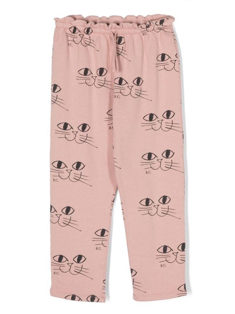 Bobo Choses Smiling Cat organic cotton trousers - Pink von Bobo Choses