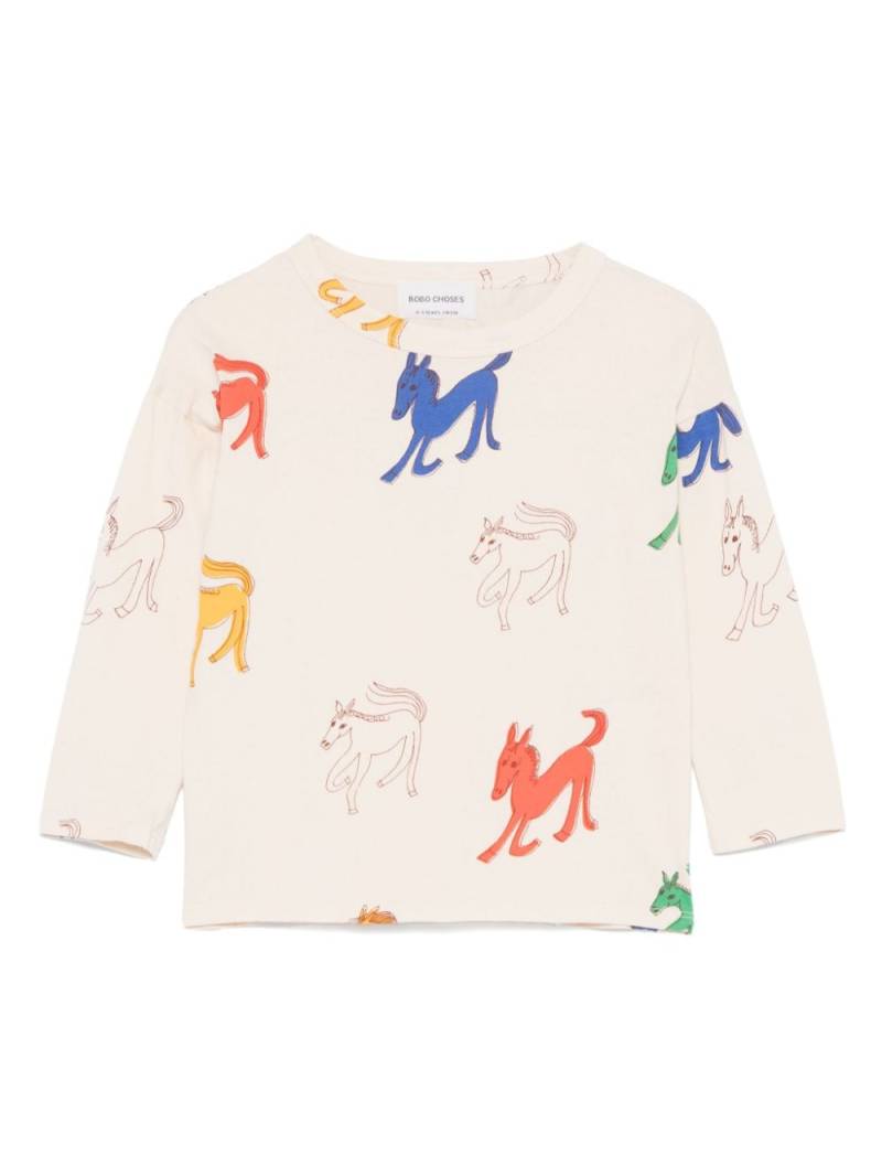 Bobo Choses Wonder Horse T-shirt - Neutrals von Bobo Choses