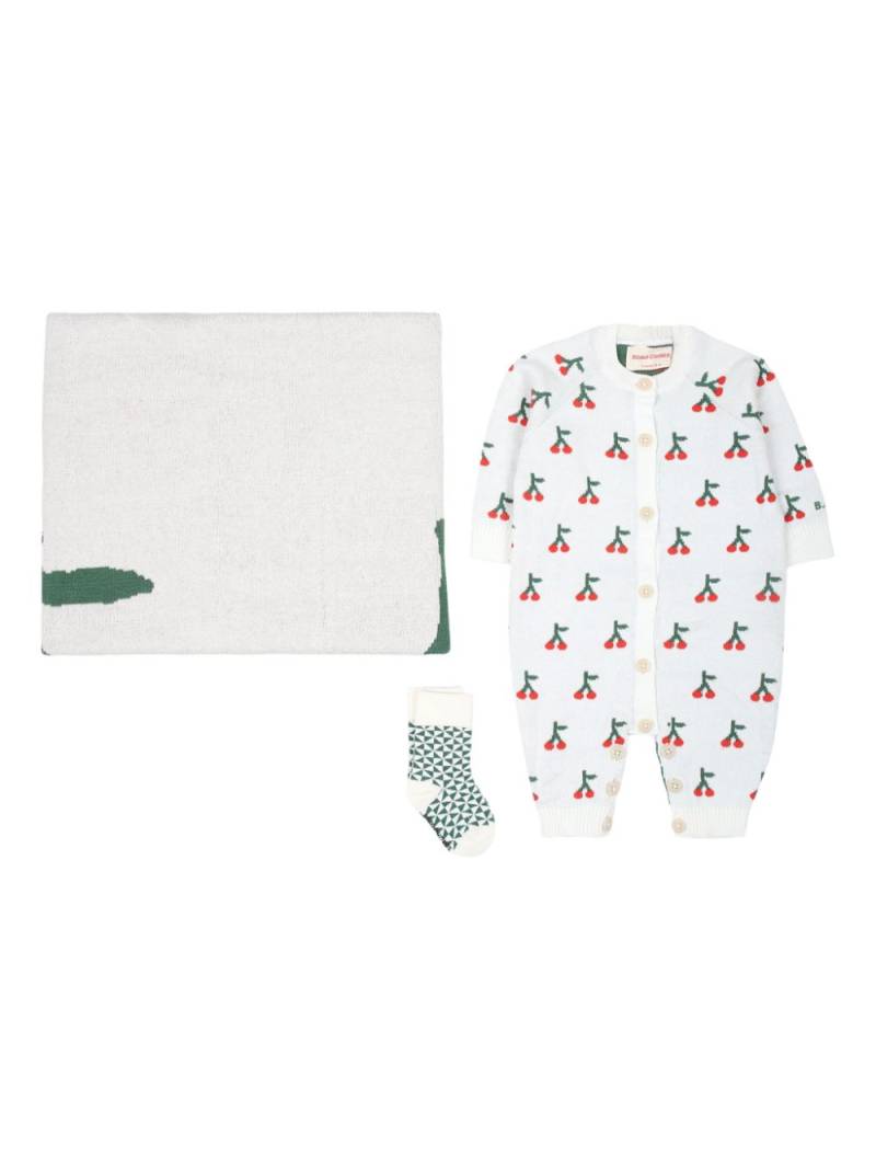 Bobo Choses cherry-print babygrow set - White von Bobo Choses