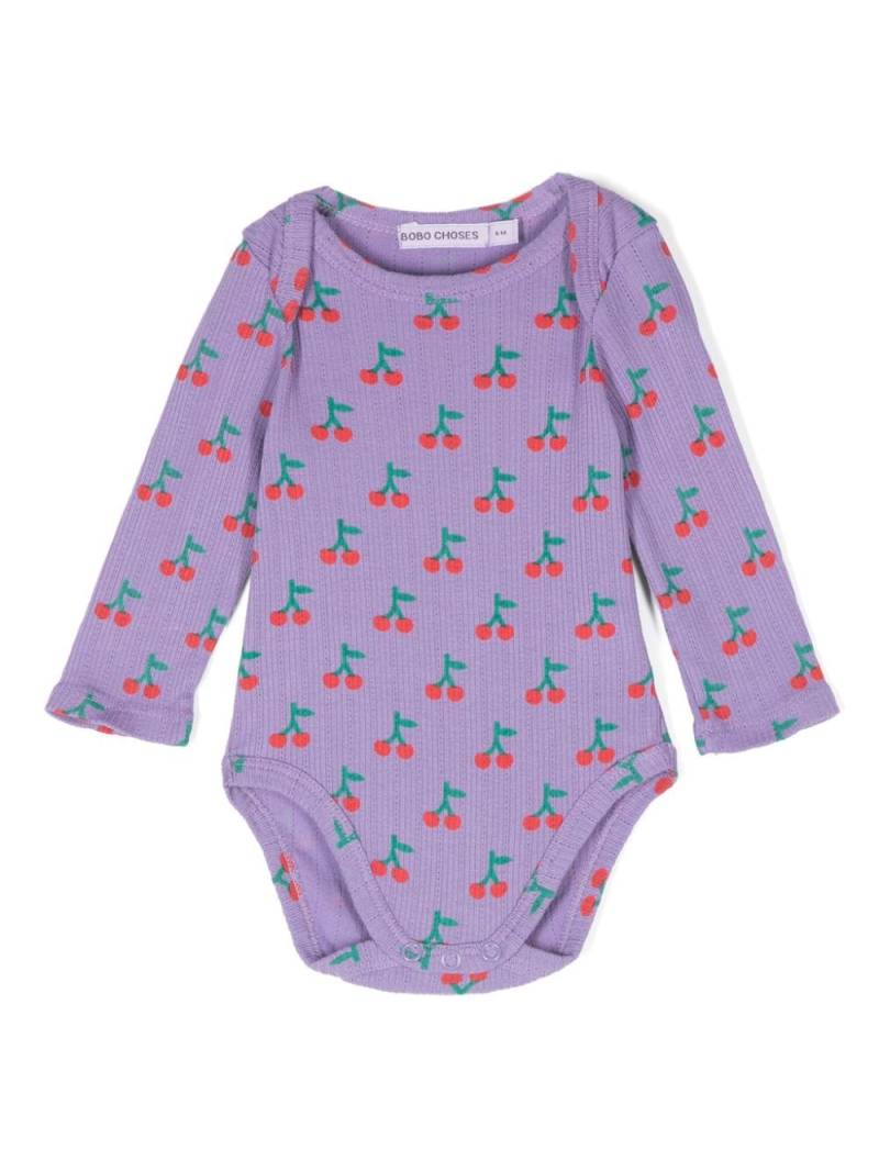 Bobo Choses cherry-print bodysuit - Purple von Bobo Choses