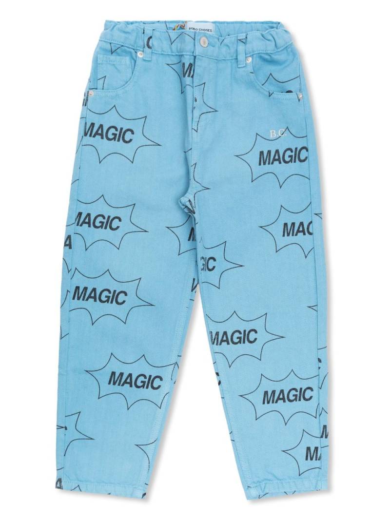 Bobo Choses graphic-print jeans - Blue von Bobo Choses