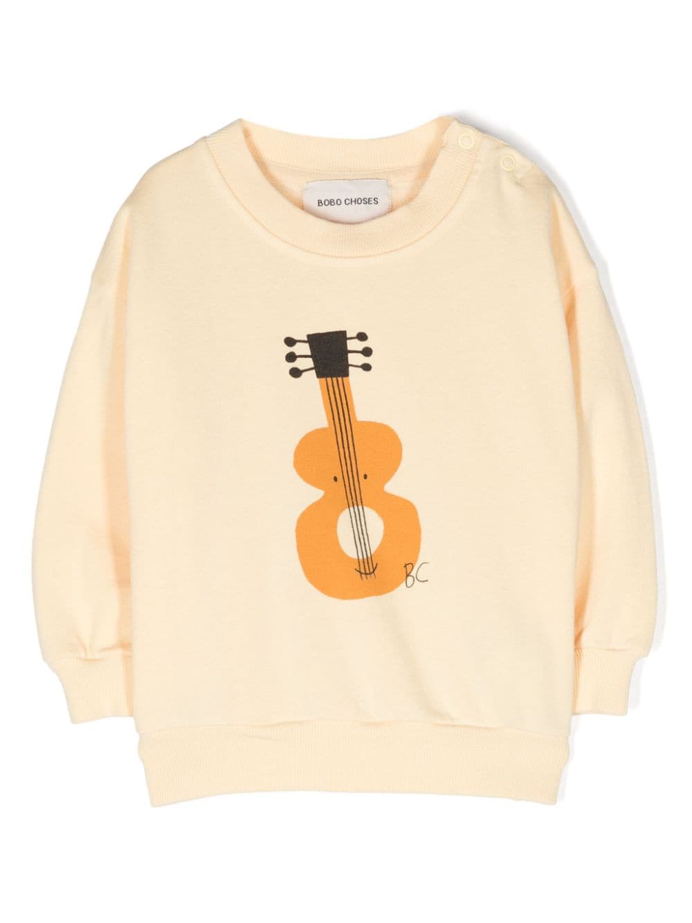 Bobo Choses guitar-print cotton sweatshirt - Yellow von Bobo Choses