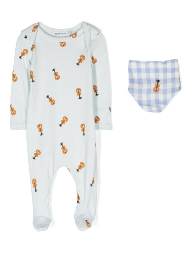 Bobo Choses guitar-print pajamas - Blue von Bobo Choses