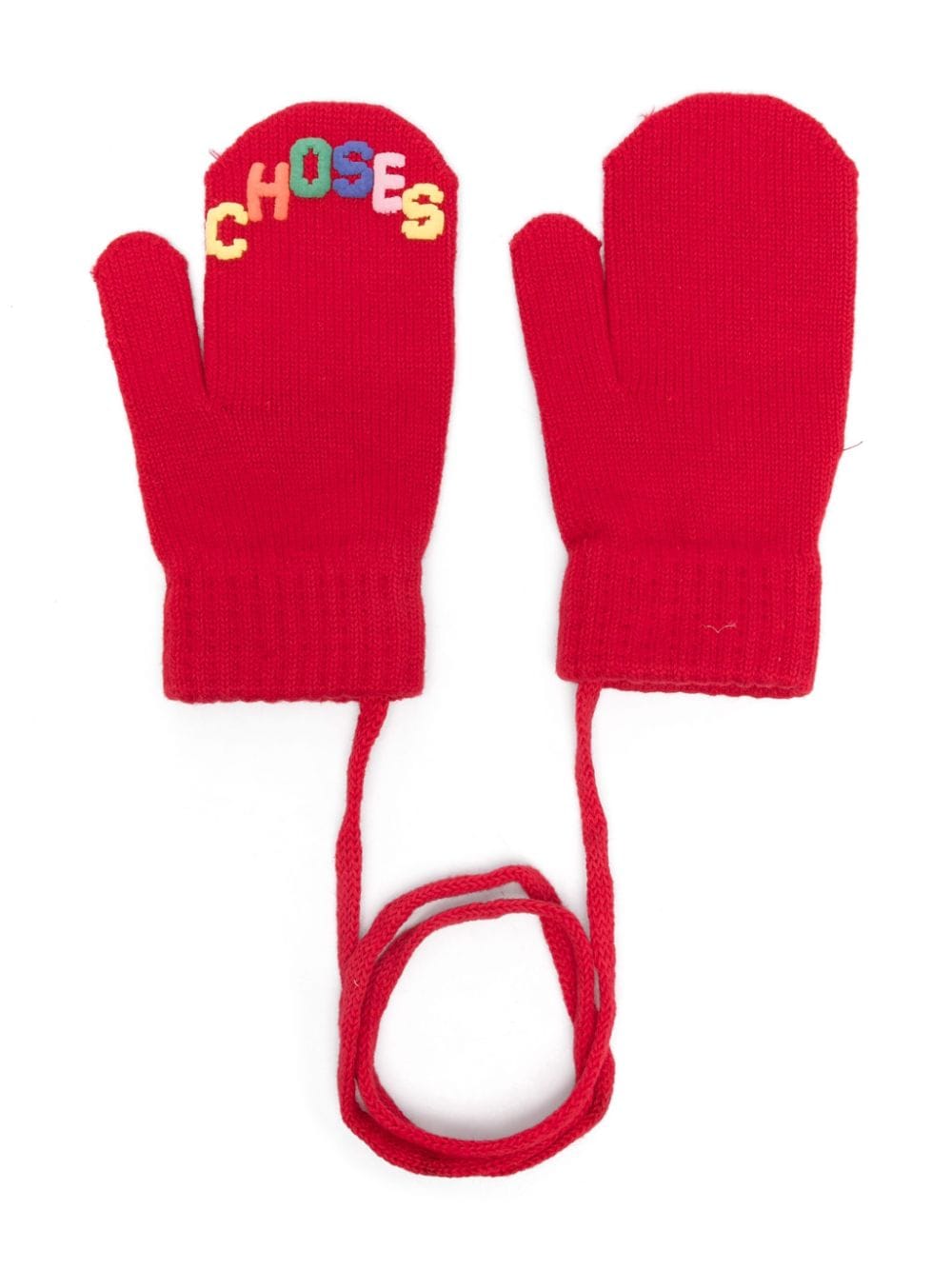 Bobo Choses knitted mittens - Red von Bobo Choses