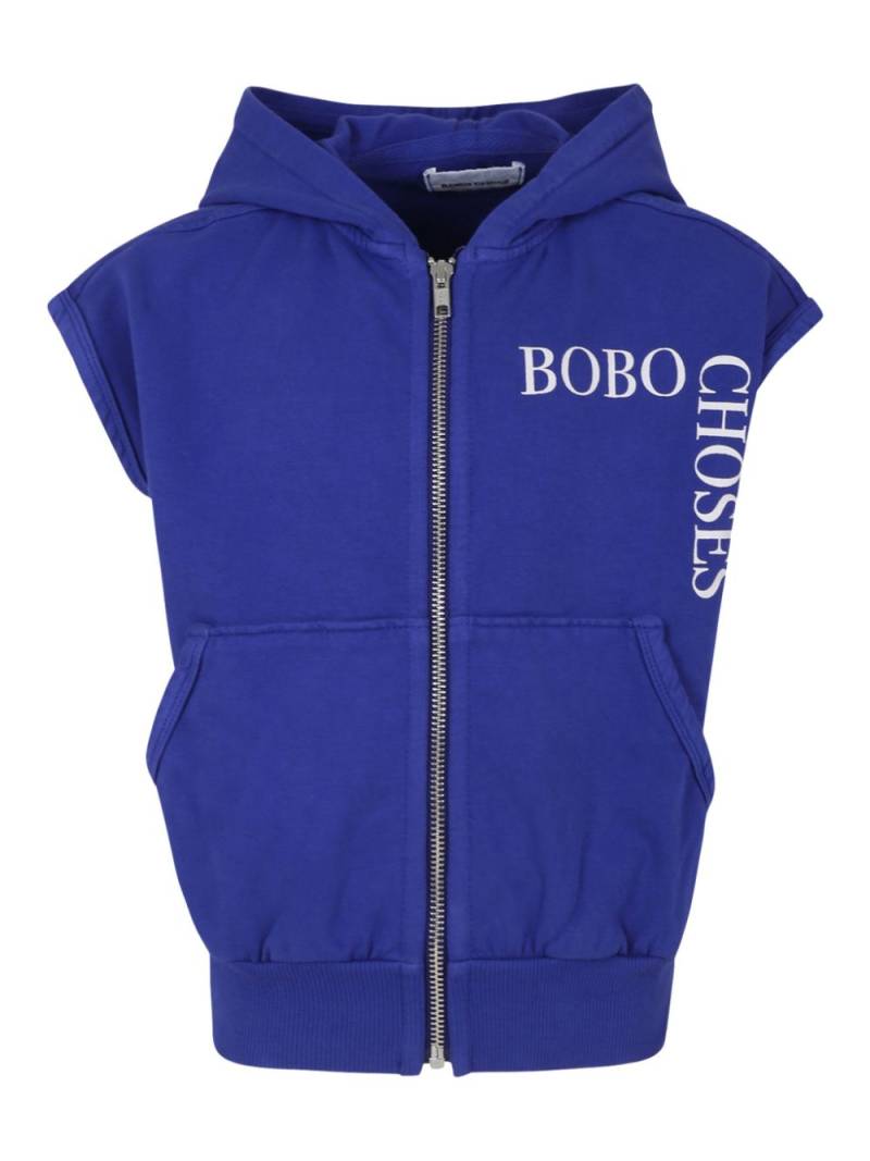 Bobo Choses logo-print hoodie - Blue von Bobo Choses