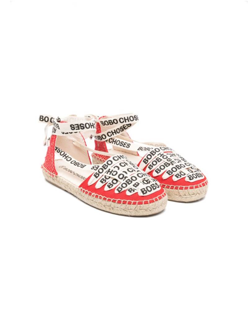 Bobo Choses logo-print laces espadrilles - Red von Bobo Choses