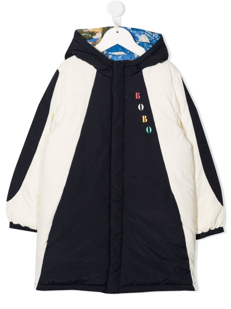 Bobo Choses logo-print reversible coat - Blue von Bobo Choses