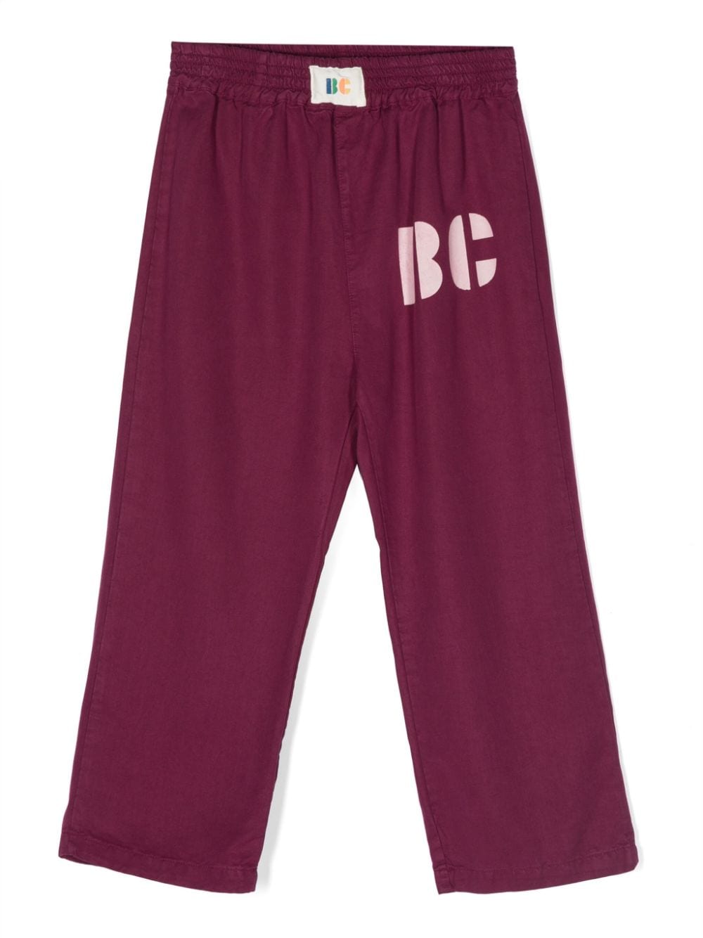 Bobo Choses logo-print straight-leg trousers - Purple von Bobo Choses